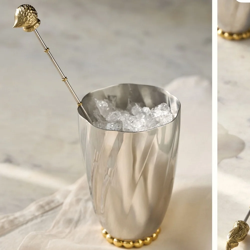 Free w/ $30+ Anthropologie Spring Hedgehog Cocktail Spoon Stirrer Silver & Gold